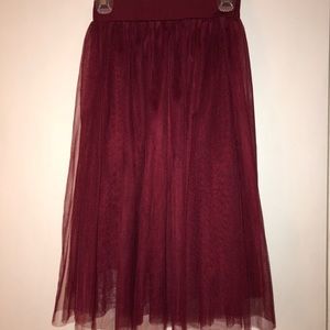 Maroon Tulle Skirt